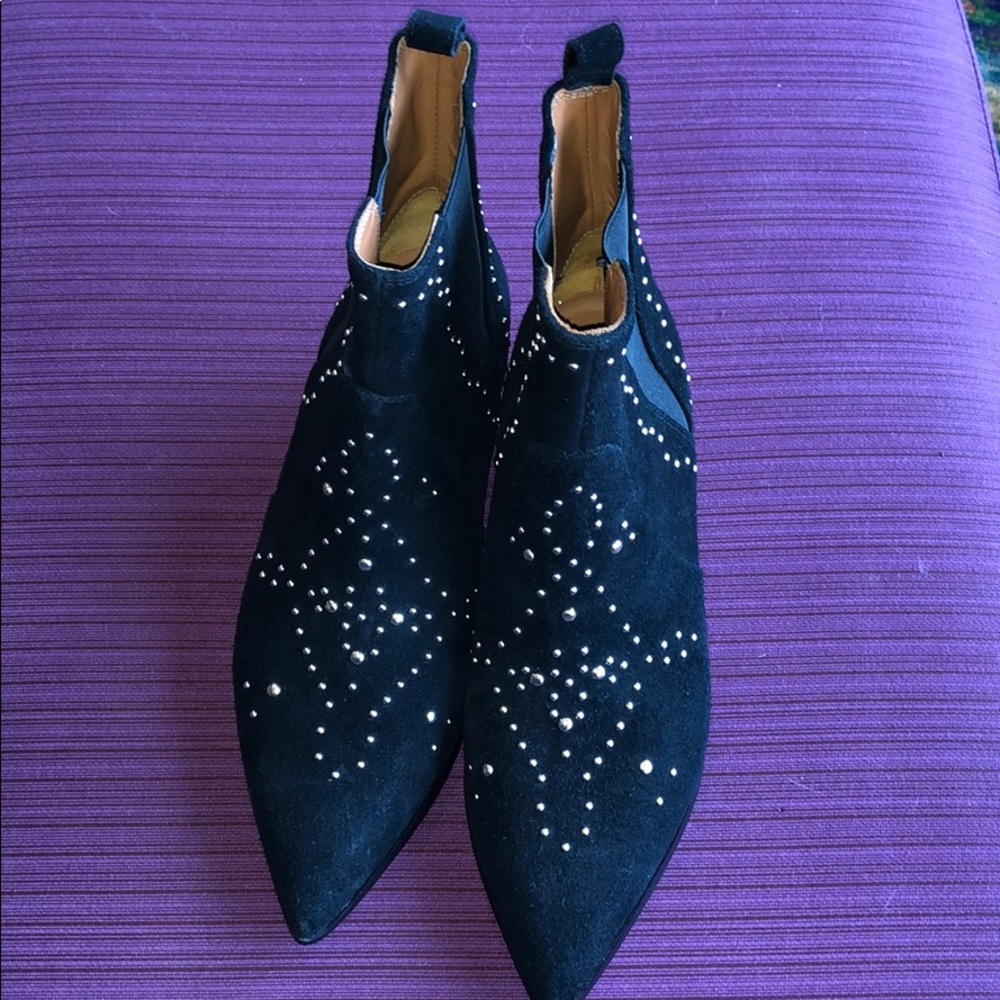 Brand new black suede booties